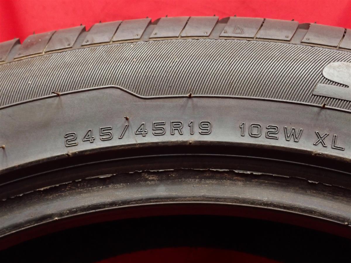 タイヤ単品1本 《 サンフル 》 SF-888 [ 245/45R19 102W ] 9.5分山★ BMW X3 n19_画像9