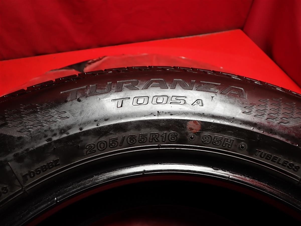 中古タイヤ 205/65R16 95H 4本セット ブリヂストン トランザ T005A BRIDGESTONE TURANZA t005A 7.5分山★n16 ヤリスクロス ティアナ_画像10