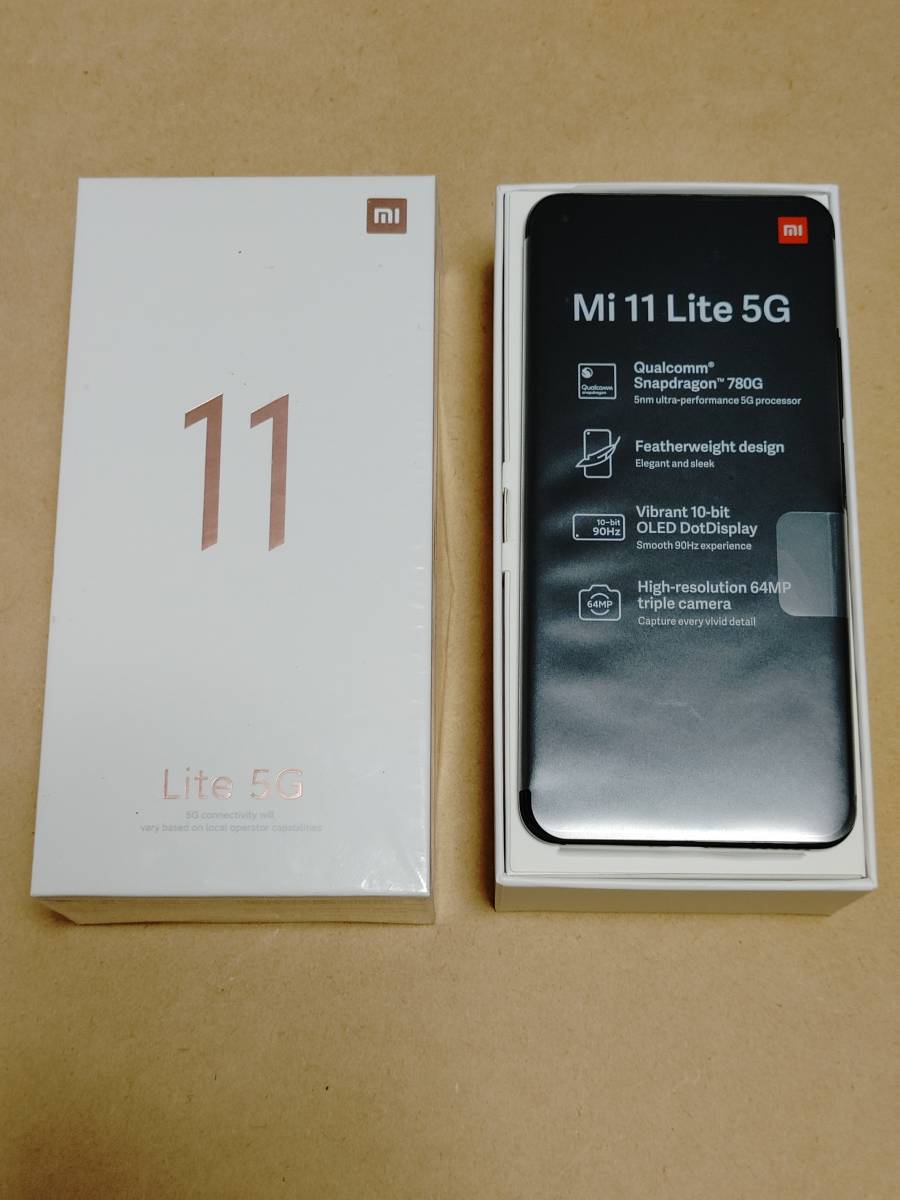 ◆【未使用品】 Mi 11 Lite 5G 6.55インチ メモリー6GB ストレージ128GB トリュフブラック SIMフリー_画像1