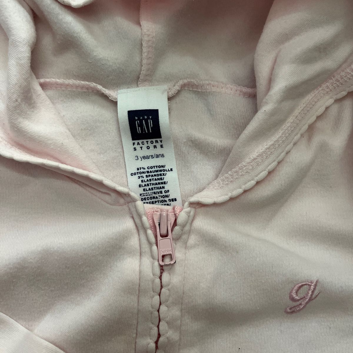 【GAP】 ジップアップパーカー 長袖カットソー　ロンT  ピンク 子供服　まとめ売り　95サイズ