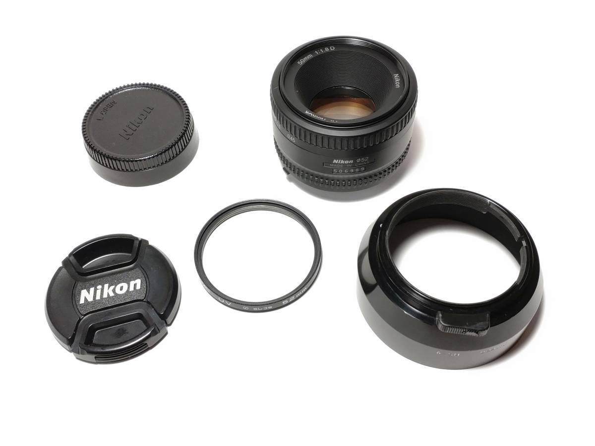 AF Nikkor 50mm f/1.8D ＋フード、MCフィルター_画像2