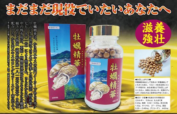 ◆牡蠣精華１瓶480粒　通常価格38,000円　在庫処分につき１円～　バランスターOEM　日本クリニック　亜鉛_画像1