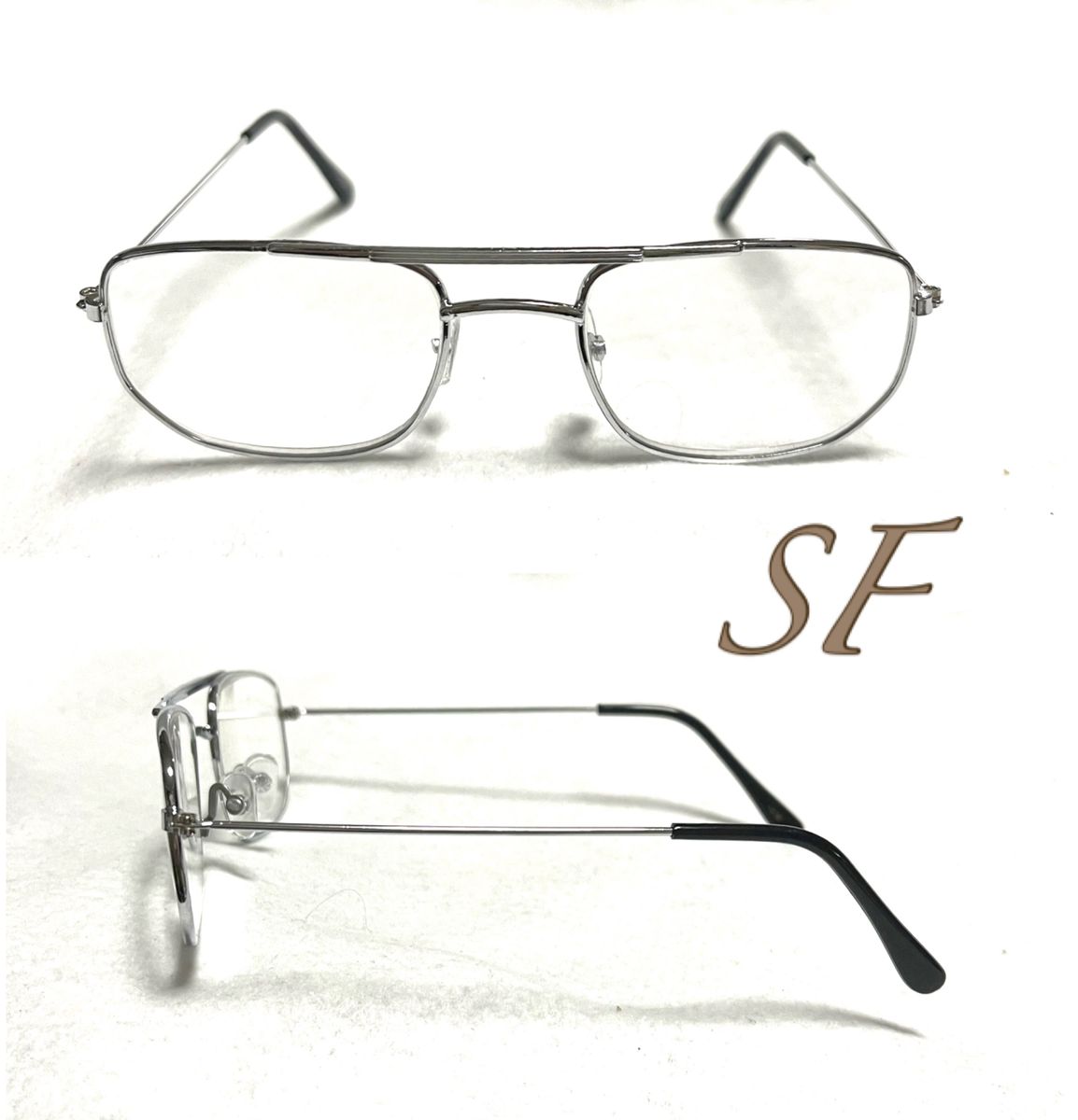 ＋2.5 シルバー色　SF 老眼鏡　金属フレーム　送料込　ザ老眼鏡 