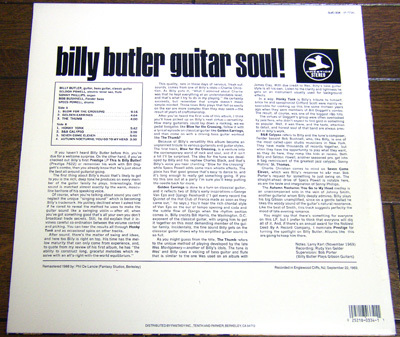 Billy Butler - Guitar Soul! - LP レコード / The Thumb,Autumn Nocturne/You Go To My Head,Honky Tonk,US,Prestige - P-7734, 1988年_画像3