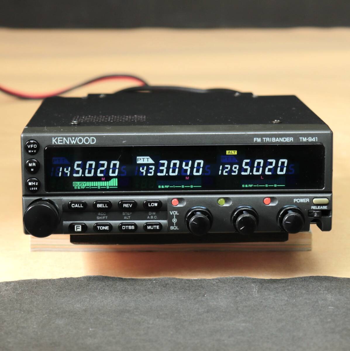 ※希少！ KENWOOD ケンウッド TM-941S Ｊ無し ハイパワー機（145/430/1200MHz）3バンド機 白色 LED・スポンジ交換済（TM-942 TM-833）_145/430/1200MHz Ｊ無し ハイパワー機！