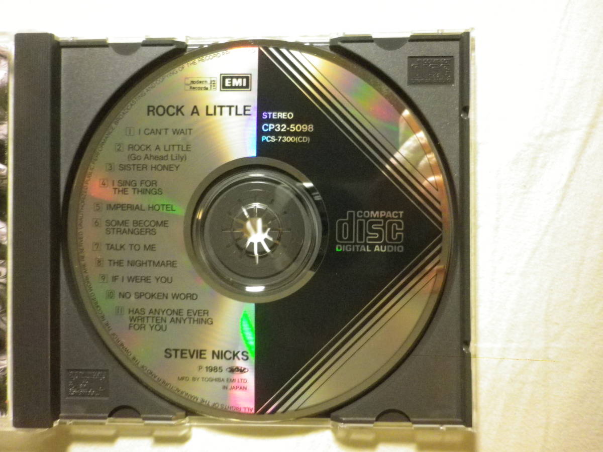 税表記無し帯 『Stevie Nicks/Rock A Little(1985)』(1986年発売,CP32-5098,廃盤,国内盤帯付,歌詞対訳付,Talk To Me,Fleetwood Mac)_画像3