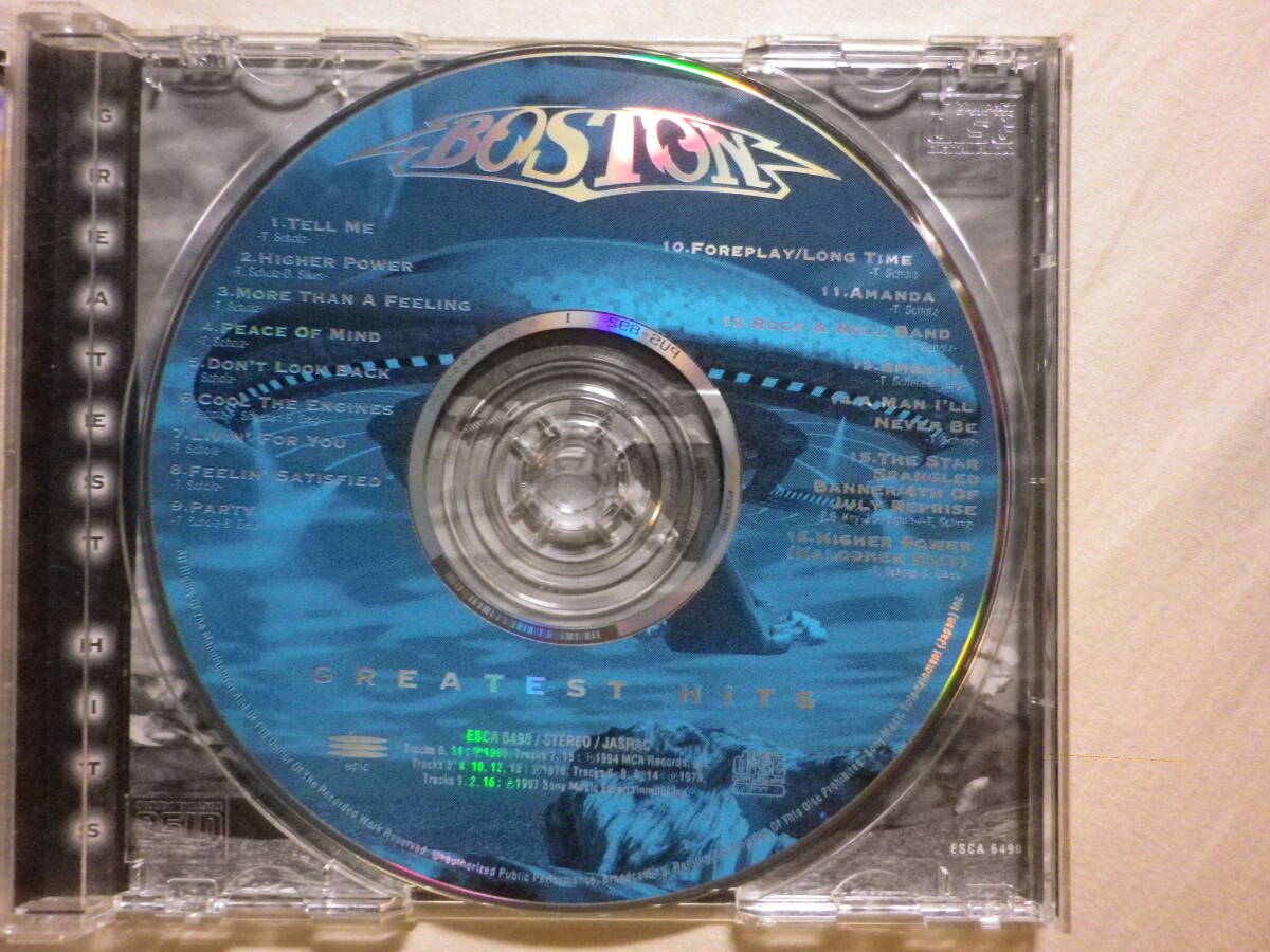『Boston/Greatest Hits(1997)』(1997年発売,ESCA-6490,廃盤,国内盤帯付,歌詞対訳付,Amanda,More Than A Feeling,Don’t Look Back)_画像3