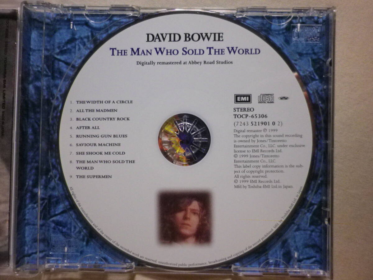 リマスター盤 『David Bowie/The Man Who Sold The World(1970)』(1999年発売,TOCP-65306,国内盤帯付,歌詞対訳付,Black Country Rock)_画像3