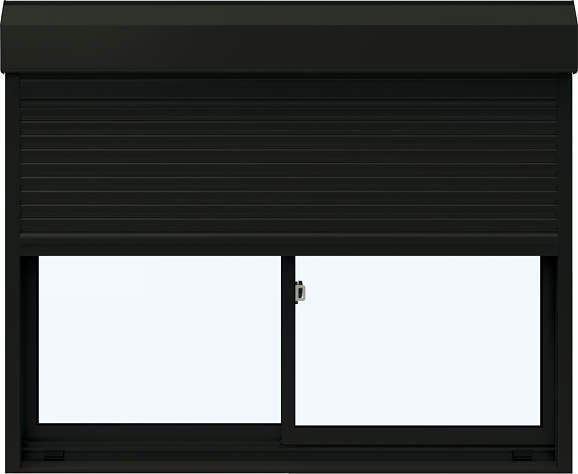 アルミサッシ YKK フレミング シャッター付 引違い窓 W1800×H1170 （17611） 複層