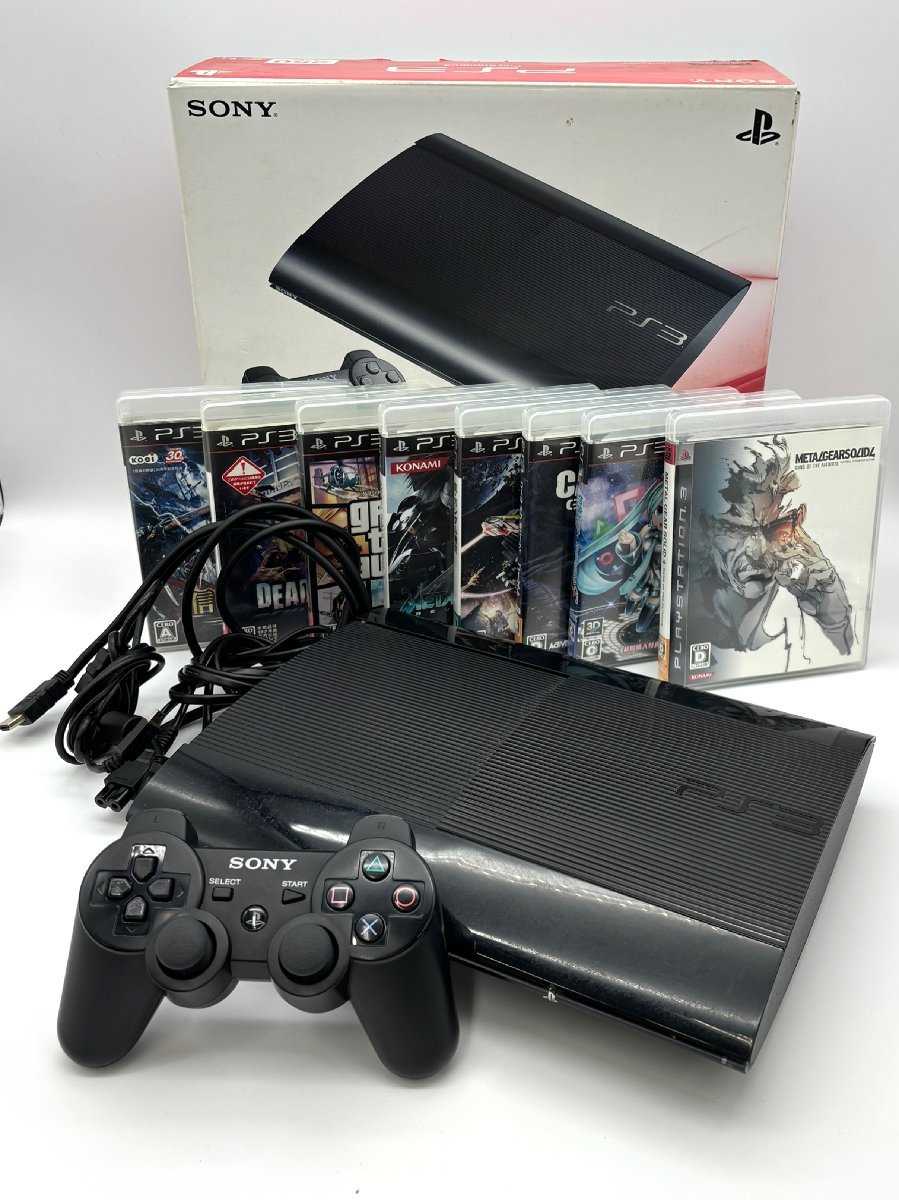 1円～/SONY/ソニー/Playstation/プレイステーション/3/CECH-4200B/PS3/ブラック/付属品・ソフト付/テレビゲーム/本体/ジャンク/W071_画像1