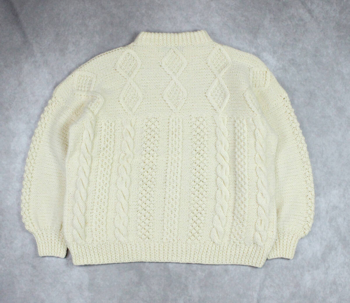 アイルランド製 CRANA HANDKNIT ケーブル編み アランニット ビンテージ バルキーニット_画像2