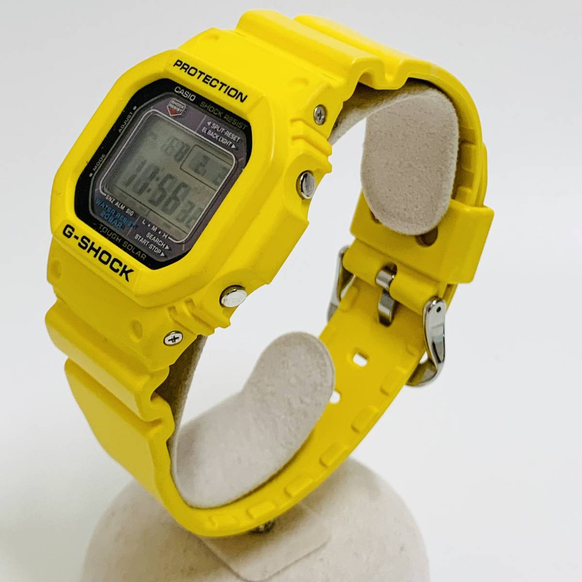 ★☆CASIO カシオ G-SHOCK ジーショック G-5600A イエロー ラバーバンド タフソーラー デジタル 腕時計 稼働品☆★_画像2