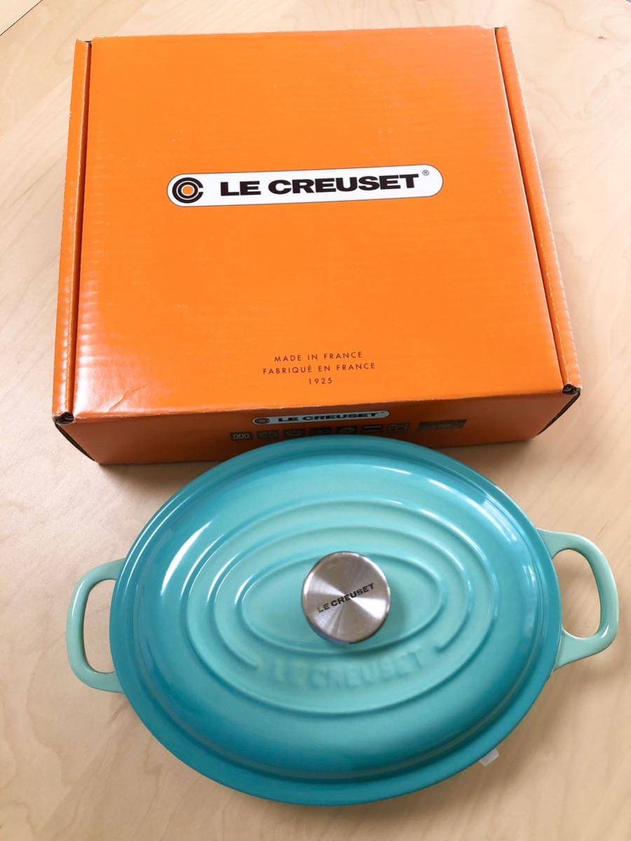 LE CREUSET ルクルーゼオーバルビュッフェキャセロールクールミント　ブルー水色_画像1