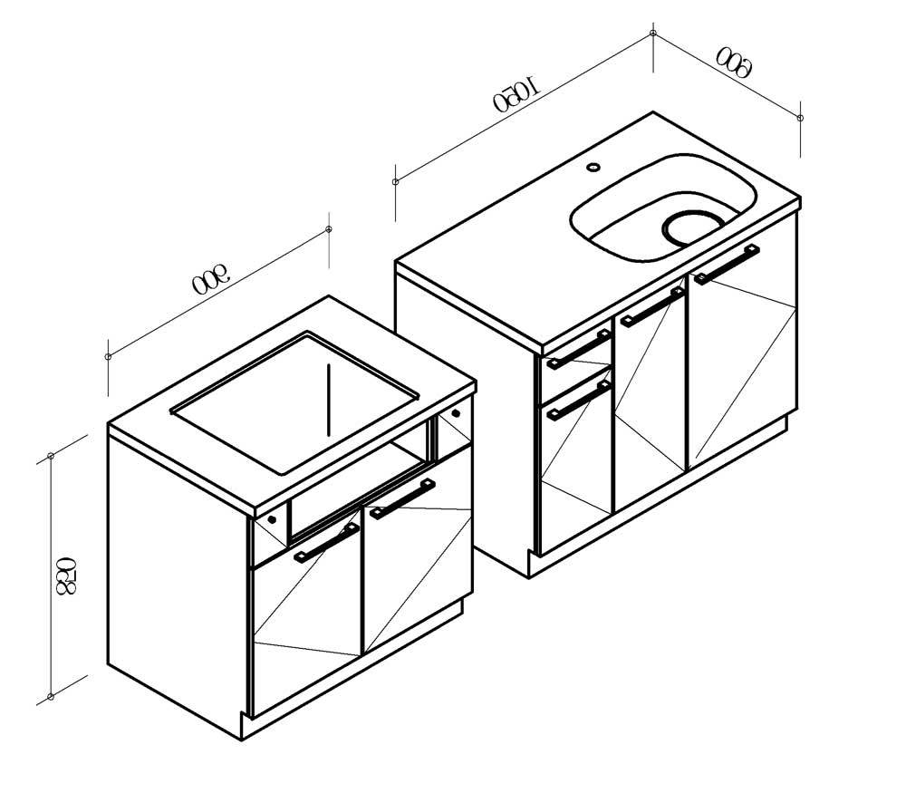 W195cm 105cm右＋90cm 鏡面ピアノブラック セパシステム キッチン ビルトインコンロ型 自社製作 色変更可 ※水栓コンロ別途