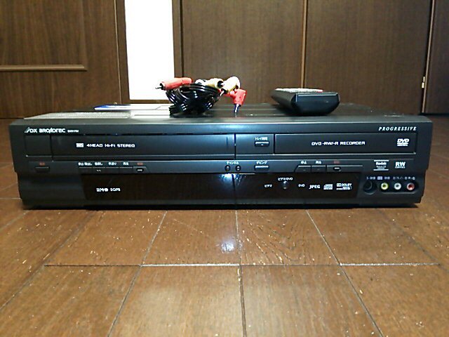 船井電機 DXアンテナ 地デジ 地上デジタルチューナー内蔵 VHSビデオデッキ DVDプレーヤー レコーダー DXR170V リモコン付 NC103の画像2