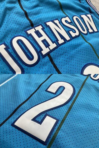 【希少】 ラリー・ジョンソン NBA HORNETS シャーロット・ホーネッツ adidas アディダス ユニフォーム ジャージ バスケ XL_画像8