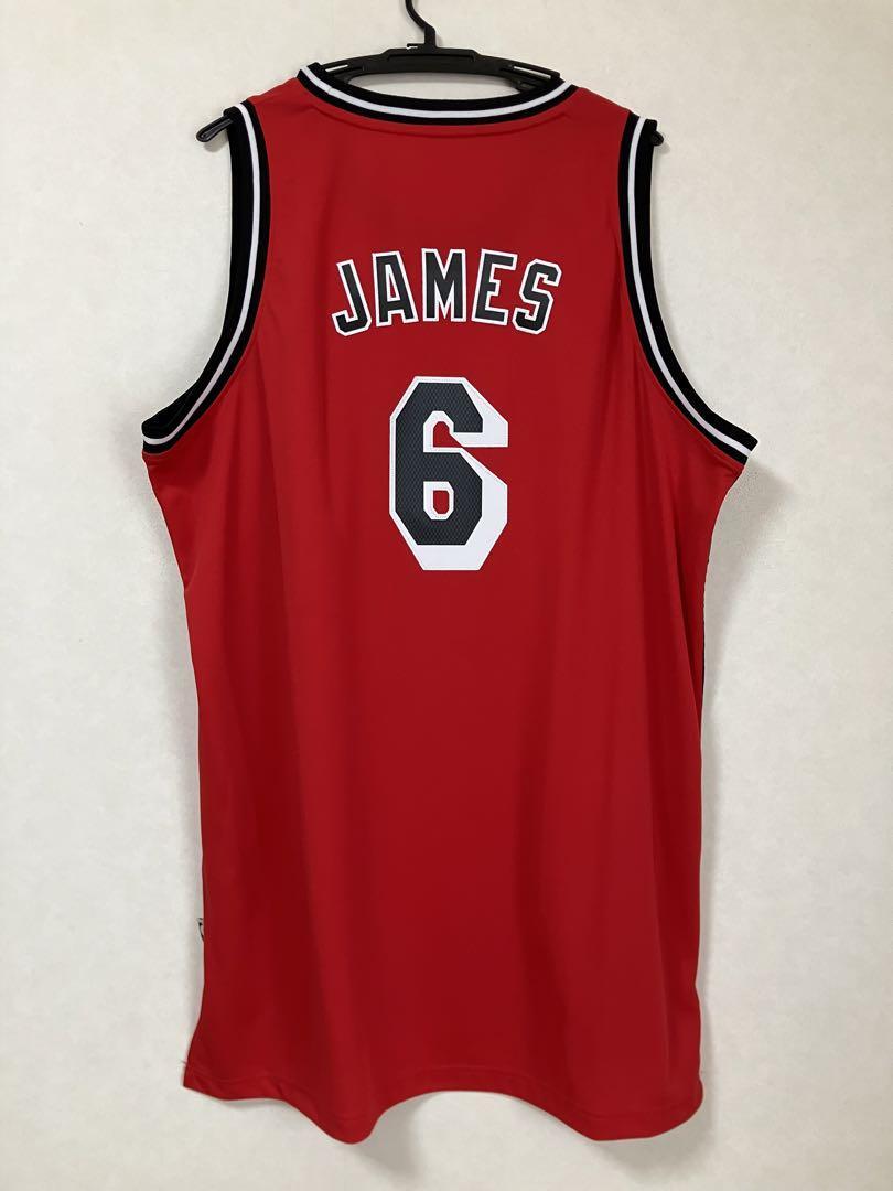 【希少】 レブロン・ジェームズ NBA HEAT JAMES ＃6 adidas アディダス ユニフォーム マイアミ・ヒート　ジャージ バスケ XL　コービー_画像3