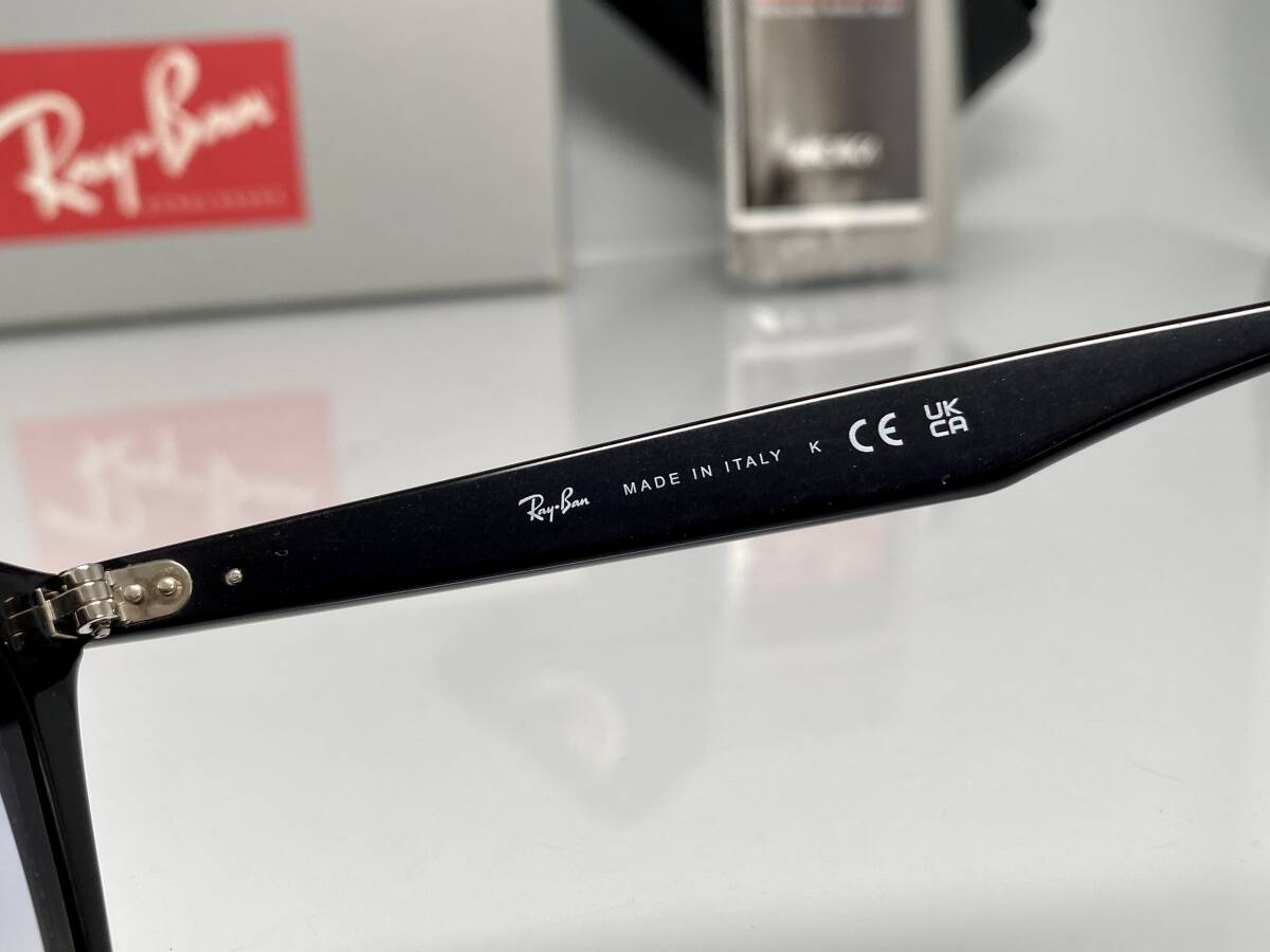 箱ケース付★RAY-BANレイバン 4258-F 601/19 ブラック黒/ブルーグラデーションレンズ JPフィット サングラス ボストンウェリントン_画像6