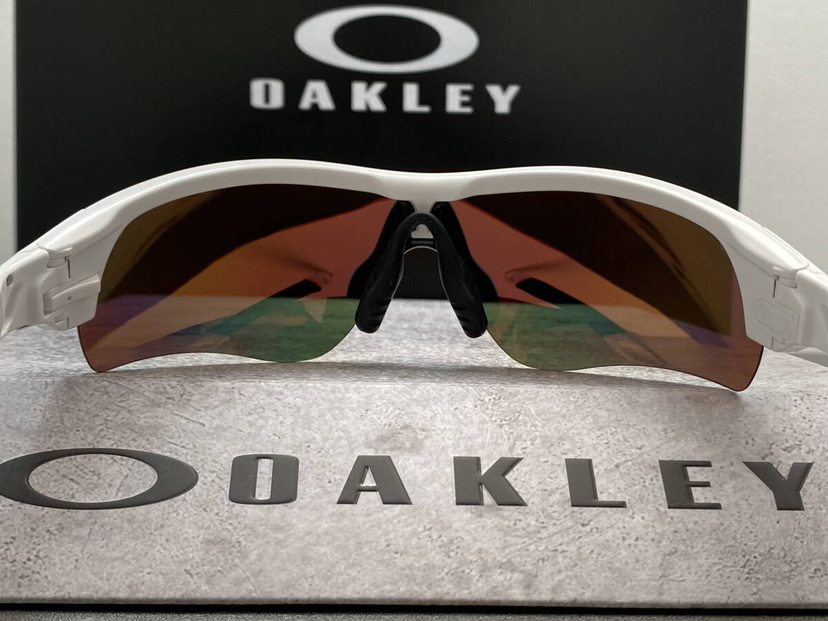 偏光★OAKLEYオークリー RADARLOCK PATHレーダーロックパス 白ホワイト/FIREファイヤーミラーPOLARIZED ゴルフ釣りランニングサングラス_画像8