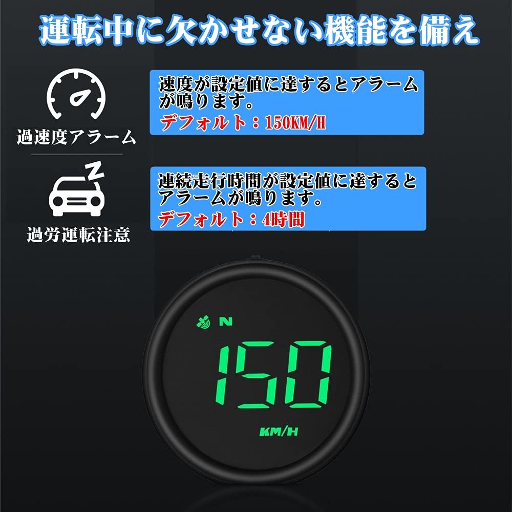 ニコマク NikoMaku ヘッドアップディスプレイ タコメーター G1 GPSモード HUD 車載スピードメーター 日本語説明書_画像3