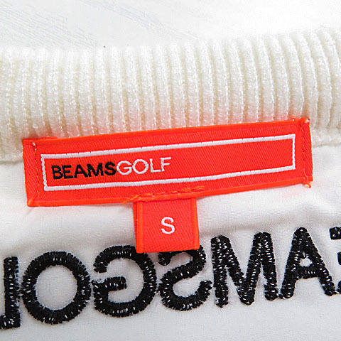 【格安】1,000円～ BEAMS GOLF ビームスゴルフ 中綿 切替 ニットブルゾン ホワイト系 サイズS メンズ ゴルフウェア [M4594]_画像8