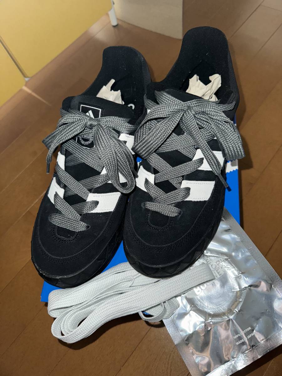 アディダス adidas ADIMATIC CORE BLACK/CRYSTAL WHITE アディマティック スニーカー 靴 HQ6900 27.5cm US9.5 中古美品_画像1