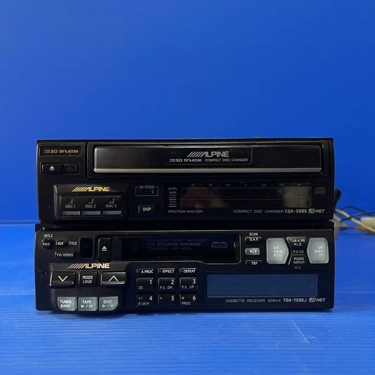 ALPINE TDA 7536J/ CDA-5985 / эквалайзер / Alpine / старый машина / Vintage / Old / графический эквалайзер кассета CD плеер античный годы предмет 