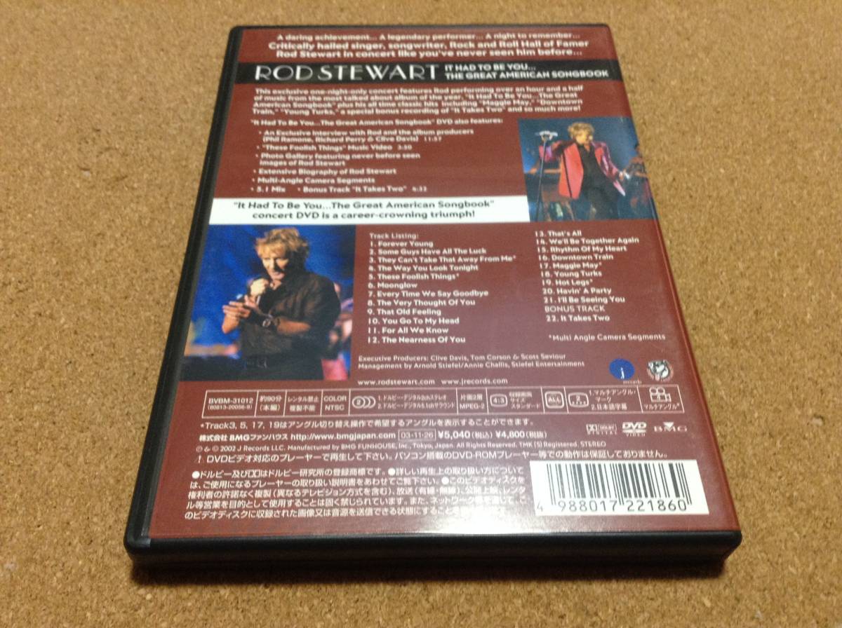 DVD/ ROD STEWART ロッド・スチュワート / It Had to Be You… The Great American Songbook _画像3