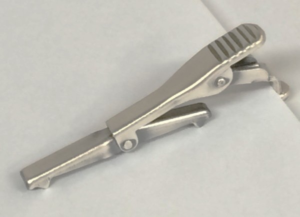 ネクタイピン　鍵　２パーツ構造　アンティークシルバー　銀古美　日本製　タイバー　TP10_画像3