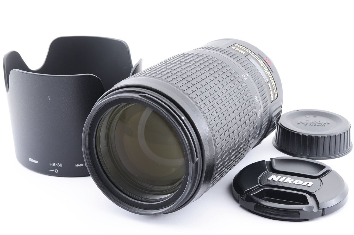 Nikon AF-S VR NIKKOR 70-300mm f/4.5-5.6 G IF ED フルサイズ対応 [美品] HB-36 レンズフード付き 超望遠ズームの画像1