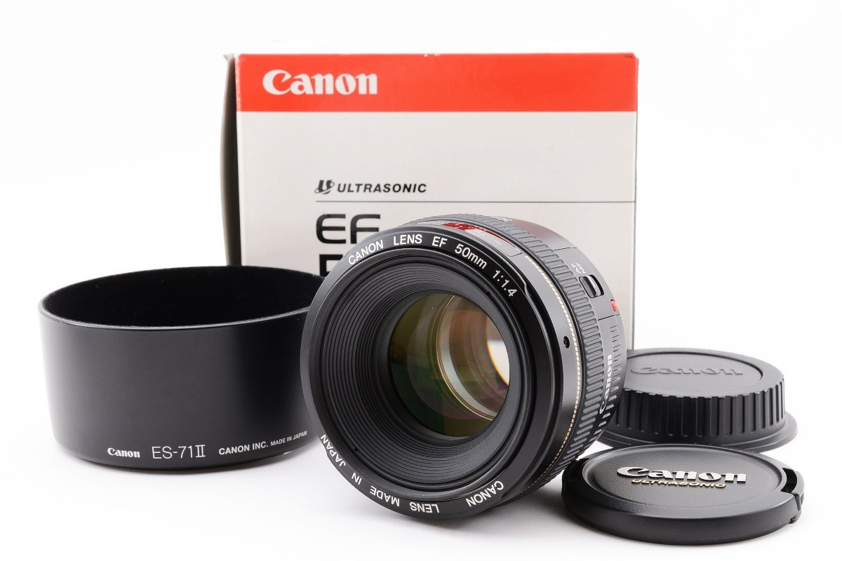 Canon EF 50mm F/1.4 USM ウルトラソニック [現状品] ES-71II レンズフード 元箱付き フルサイズ対応