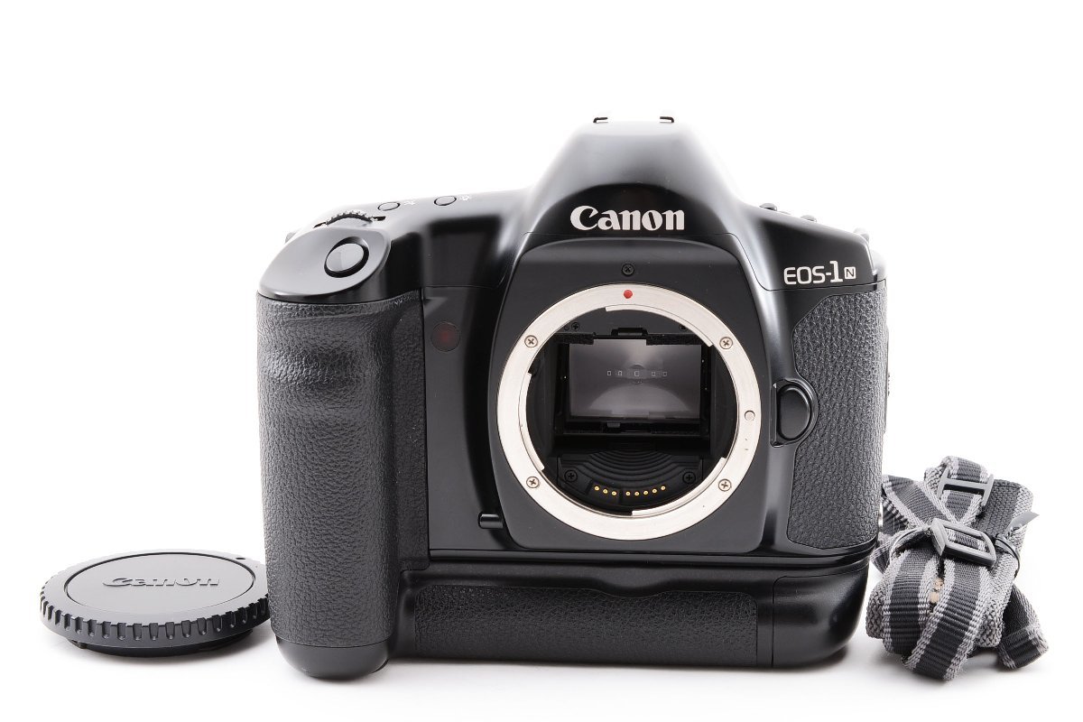 Canon EOS-1N DP ボディ + BP-E1 バッテリーパック 35mm フィルムカメラ [美品] ストラップ付き_画像1