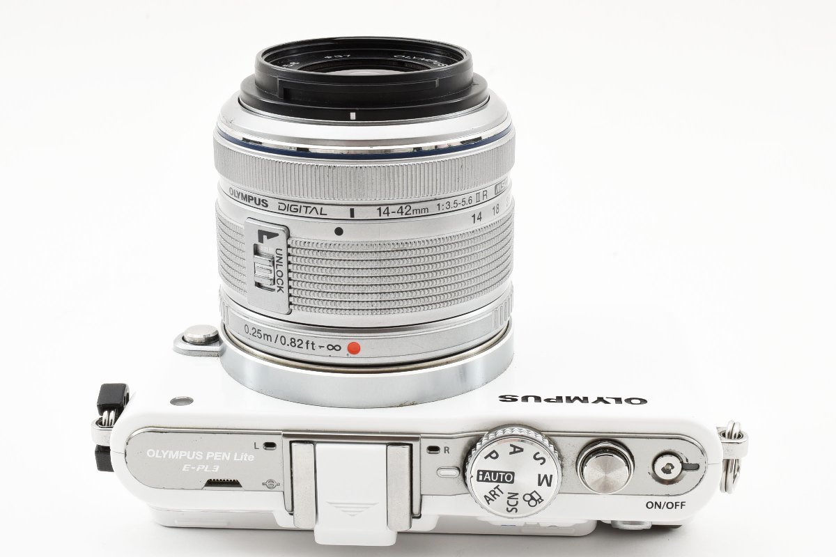 Olympus PEN Lite E-PL3 1230万画素 ホワイト + M.ZUIKO DIGITAL 14-42mm [美品] ストラップ 充電器 バッテリー他 手ぶれ補正_画像6