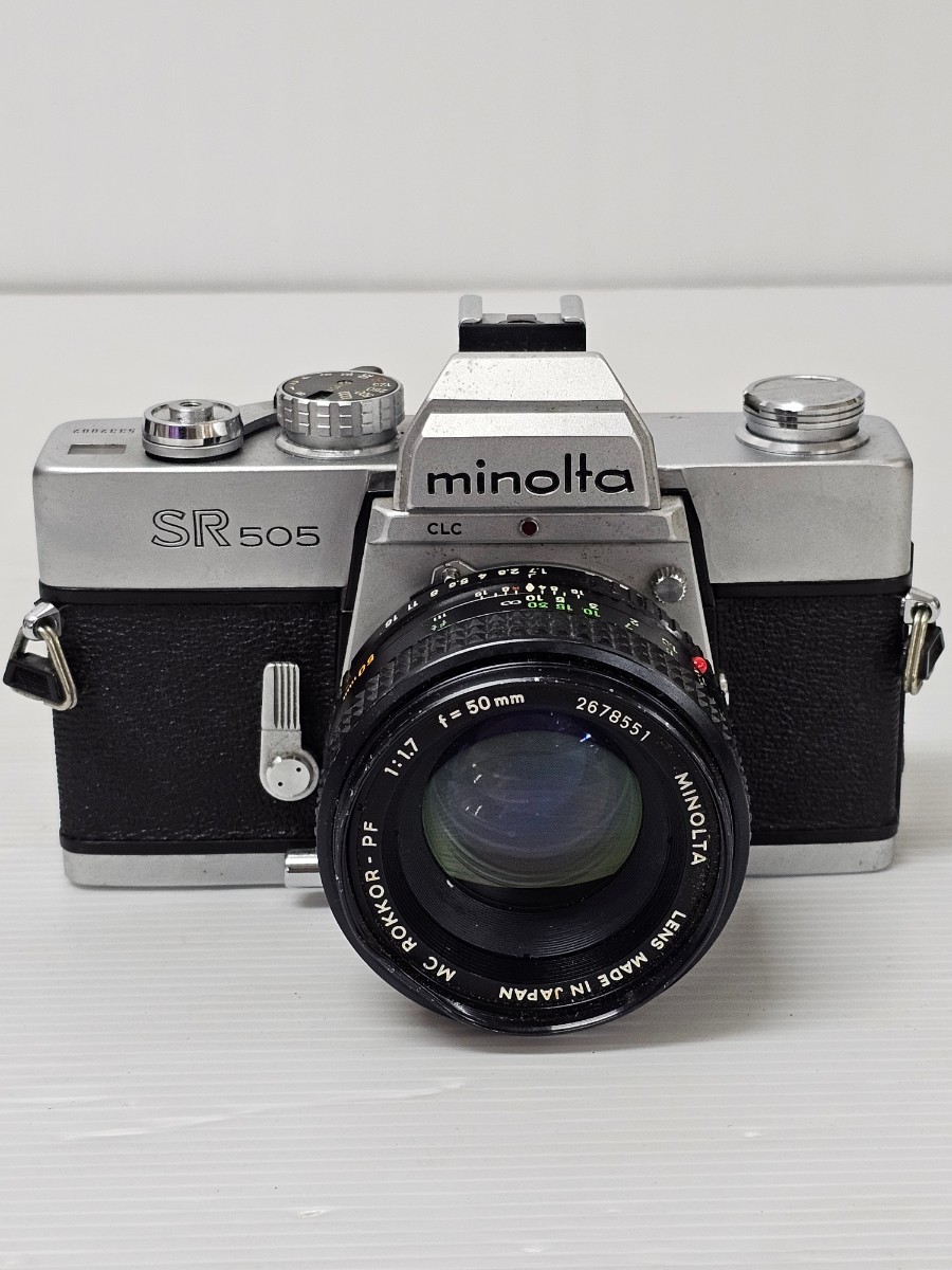 minolta ミノルタ SR505 カメラ MC ROKKOR-PF 50ｍｍ 1:1.7 【 現状品 】_画像1