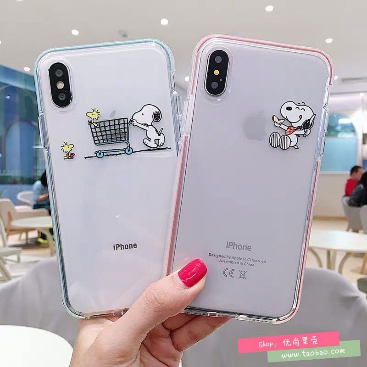 iPhone7/8 X/XS Plusケース スヌーピー  クリア 韓国 人気