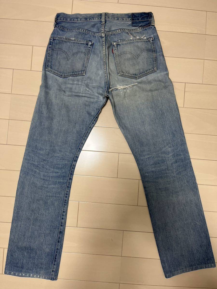 送料無料 リーバイス S501 日本製 W32 ペンキステッチ 44501 大戦モデル デニム ジーンズ Levi's ビッグE 赤耳 赤タブ