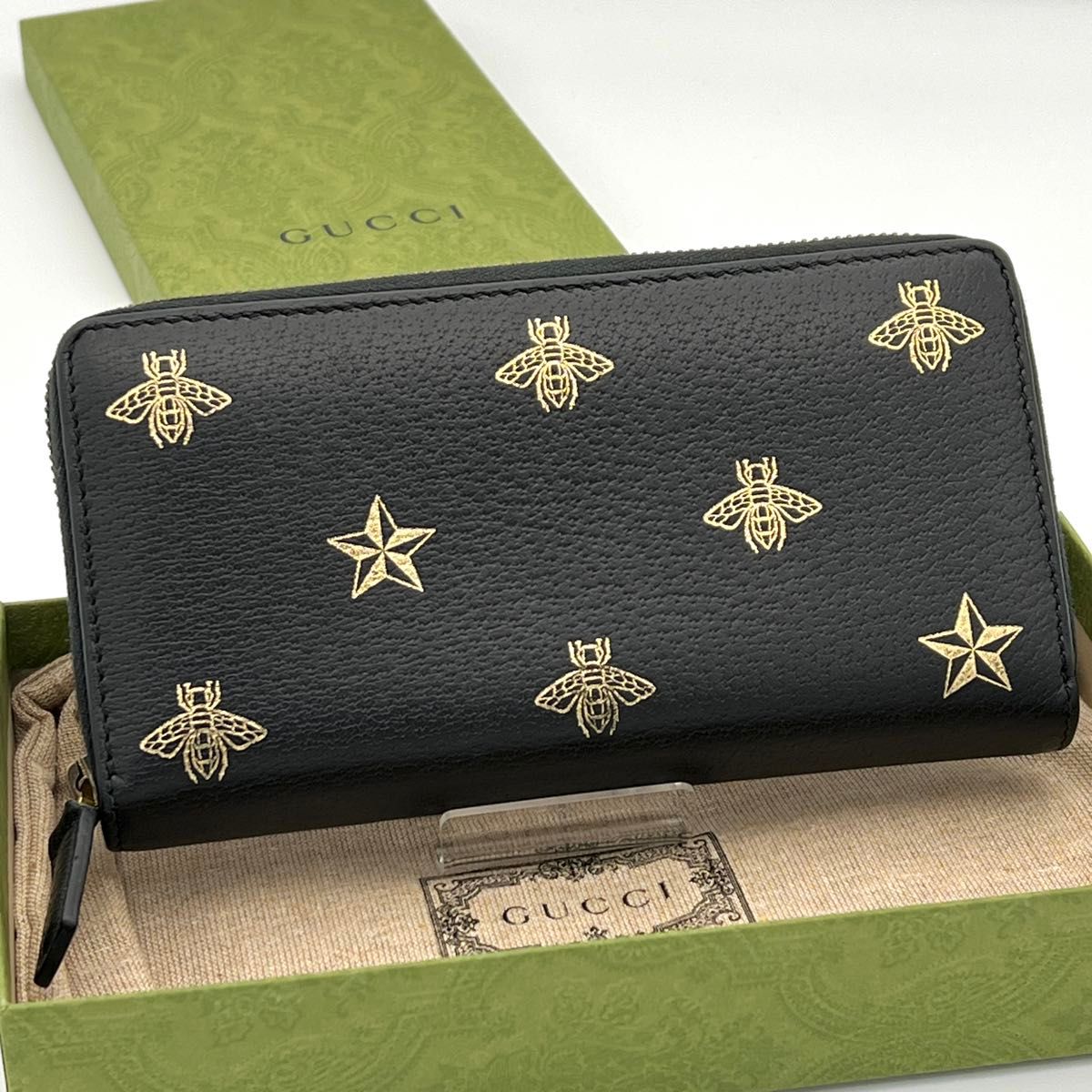 ★極美品★GUCCI アニマリエ ビー スター 長財布 ラウンドファスナー