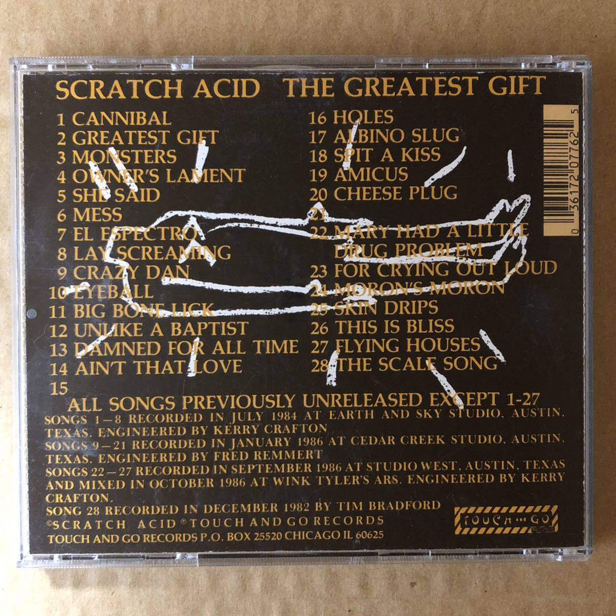 D02 中古CD Scratch Acid The Greatest Gift スクラッチアシッド ジーザスリザード_画像2