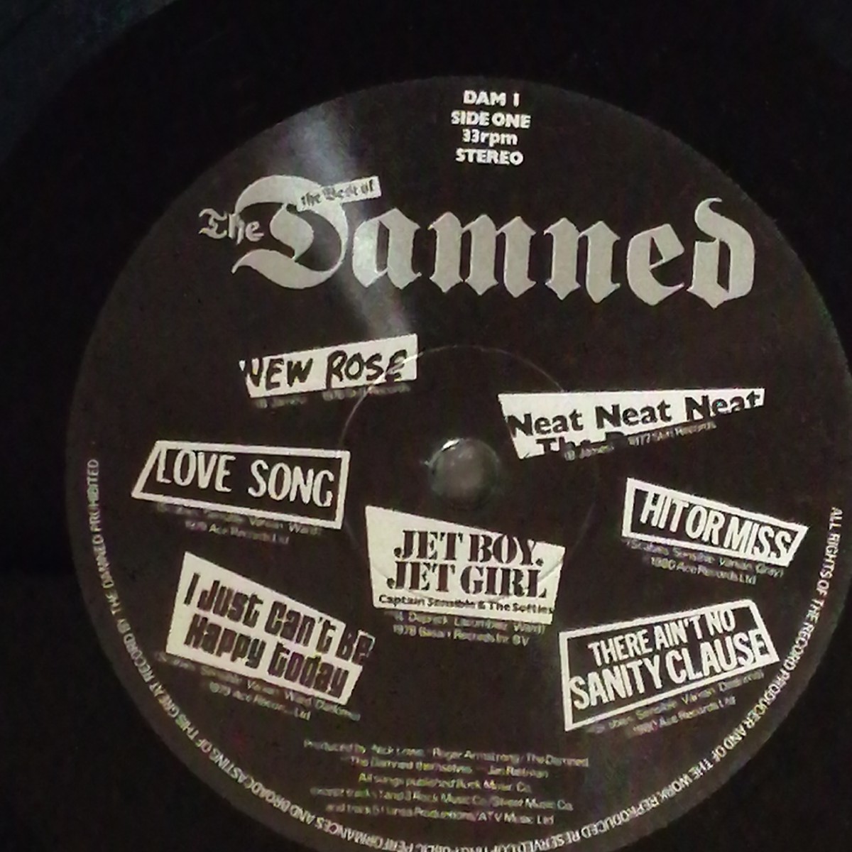 D02 中古LP 中古レコード ダムド ベスト THE DAMED another great record from the damned DAM1 UK盤の画像6