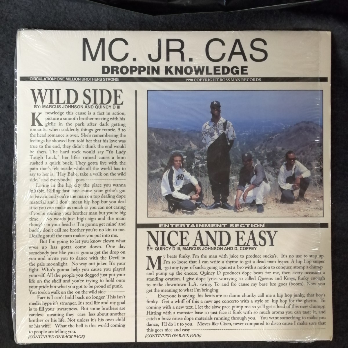 D02 中古LP 中古レコード　MC.JR.CAS wild side / nice and easy BRD 1004 US盤　シールド有り_画像1