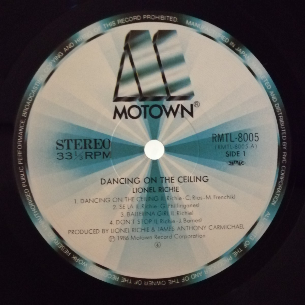 D02 中古LP 中古レコード　ライオネルリッチー　セイユーセイミー　国内盤　RMTL-8005　LIONEL RITCHIE dancing on the ceiling_画像8