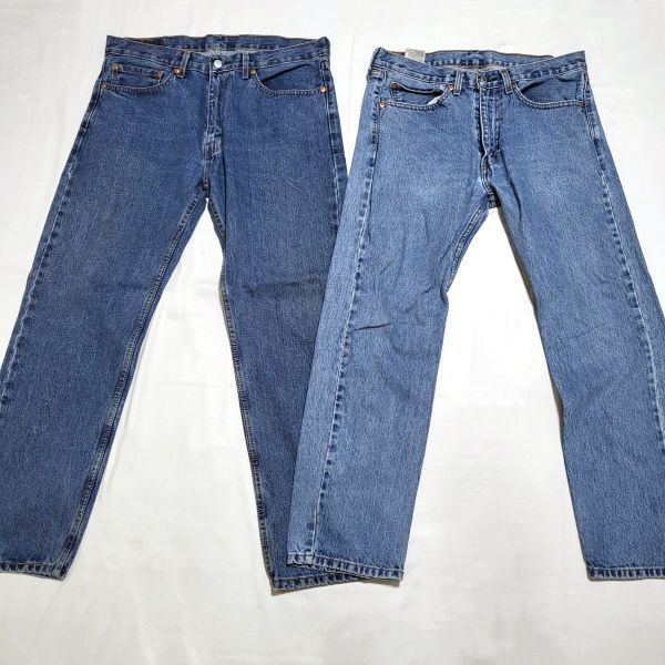 8本 リーバイス 505 古着卸 ブルー デニムパンツ ジーンズ 色落ち◎ 1円スタート 仕入れ まとめ売り Levis 505 サイズミックスset 33 34 36_画像3