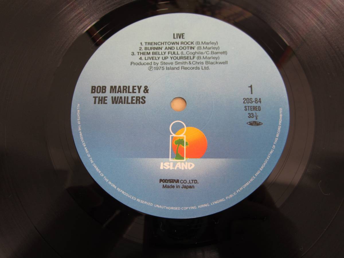 53054◆LP レコード Bob Marley & The Wailers Live!_画像5