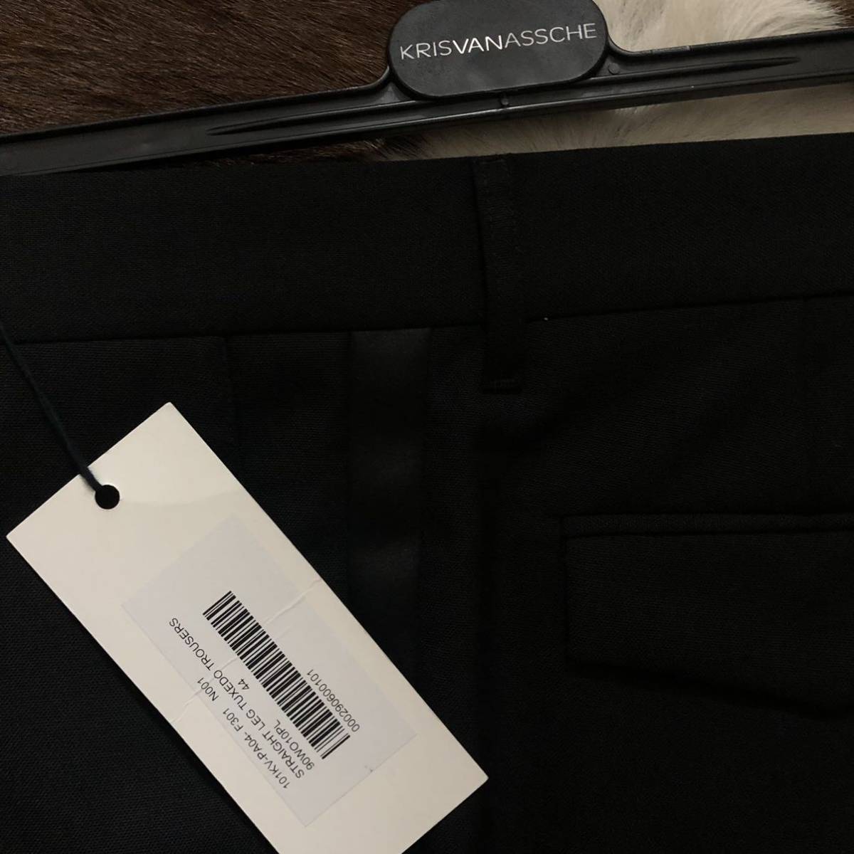 新品 Kris Van Assche(クリス ヴァン アッシュ) 2B スモーキング テーラードジャケットスーツ/パンツセット黒44 Dior HOMME(ディオールオム_画像10