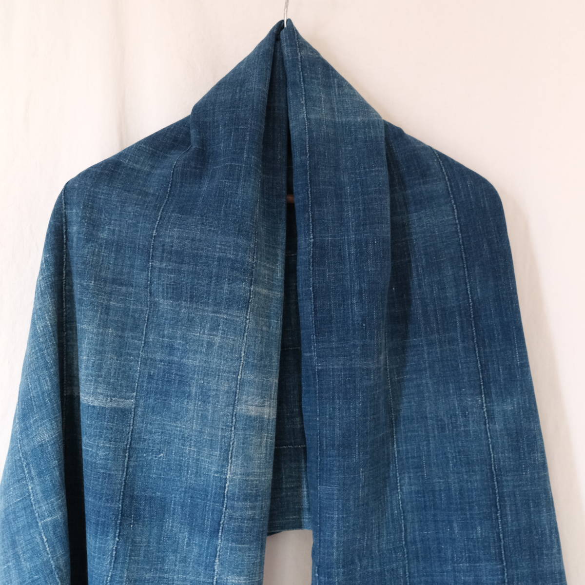  Africa [ indigo fabric ] Indigo dyeing cotton cloth brukinafaso/ indigo stole / old cloth Vintage large size vintage
