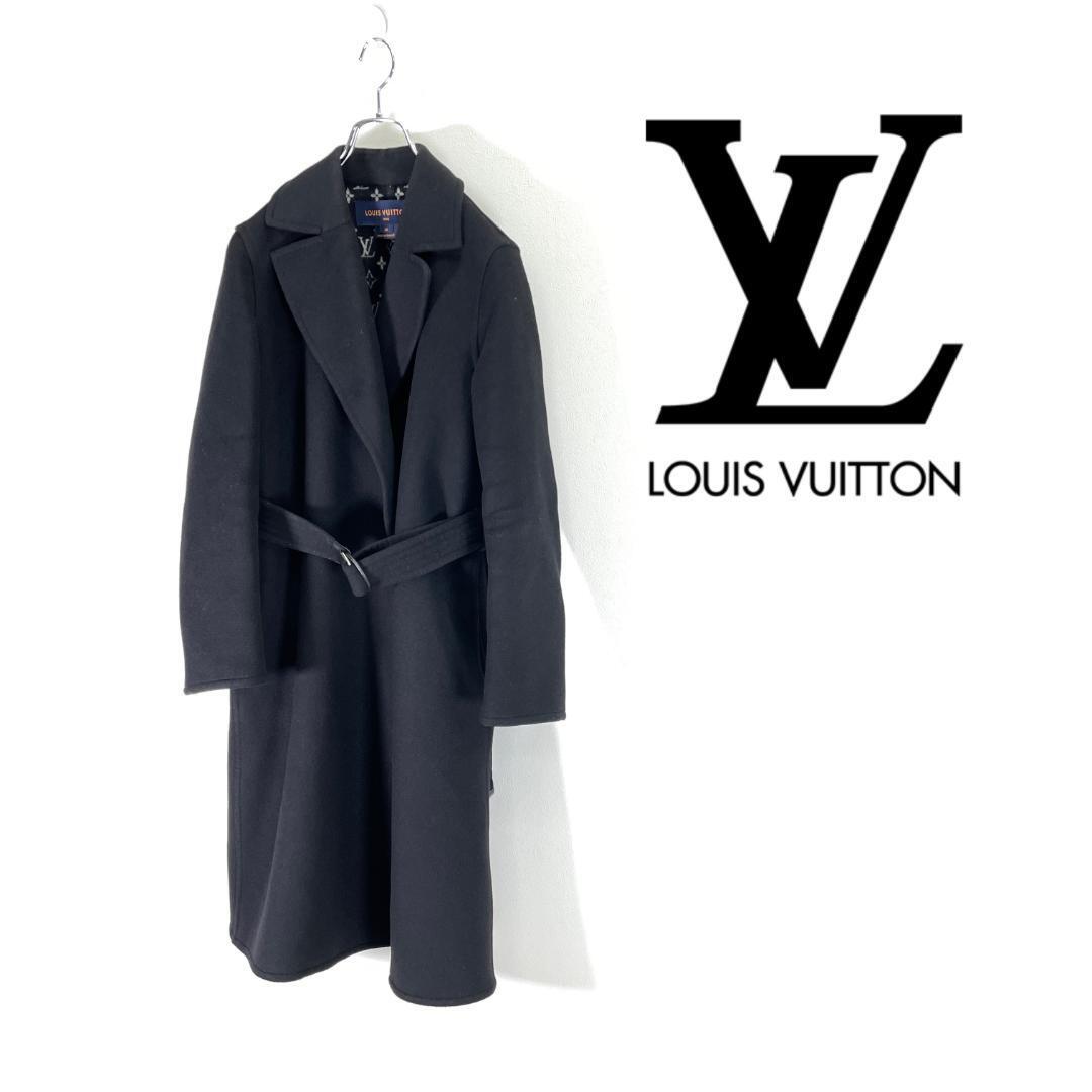 2022AW LOUIS VUITTON Louis Vuitton монограмма двусторонний шерстяное пальто size 36 FGC045QWE 0211881