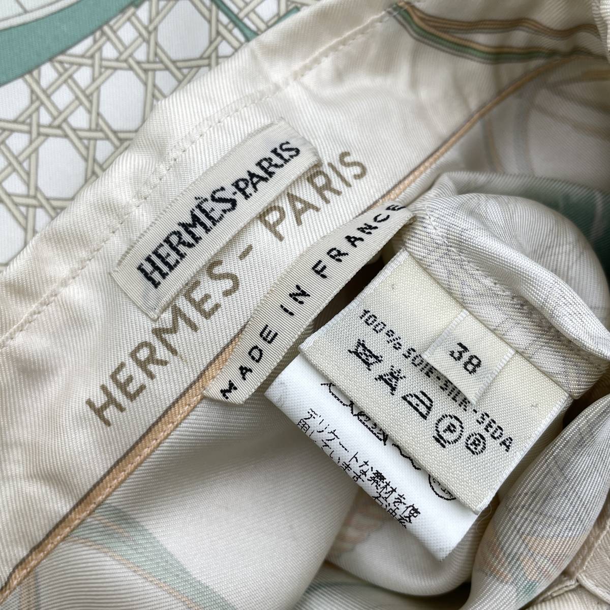 HERMES by Martin Margiela エルメス マルタン マルジェラ期 シルク シャツ size 38 0212781_画像8