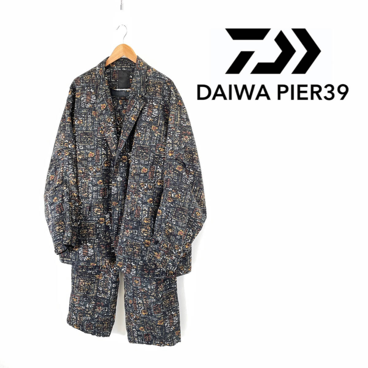 DAIWA PIER39 TECH 2B JACKET ダイワ 総柄 セットアップ 2B ジャケット パンツ size XL 0214081