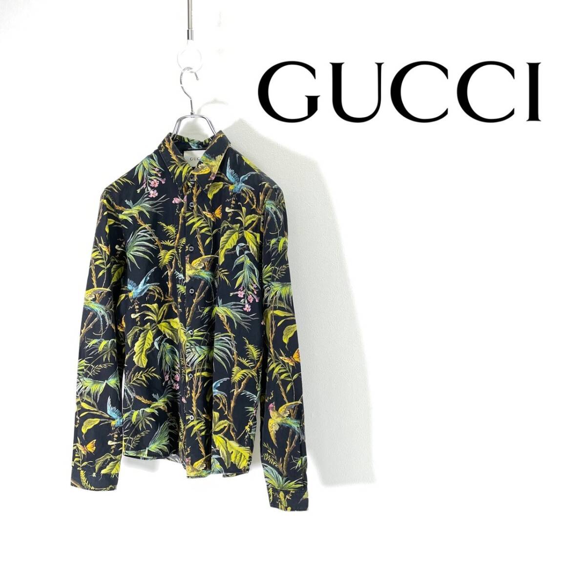 格安 GUCCI グッチ 0223231 38 size シャツ 花柄 フローラル 半袖