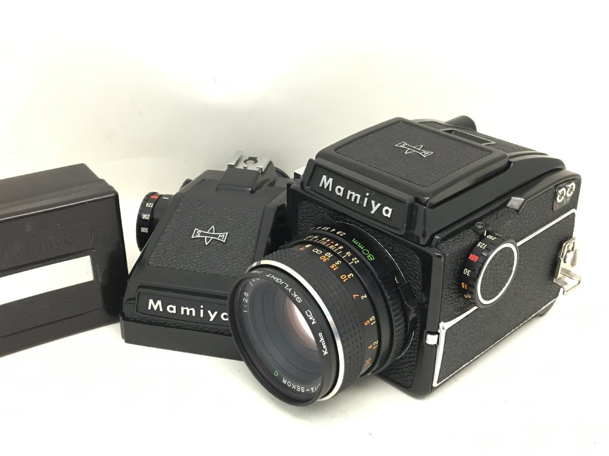 マミヤ Mamiya M645 / MAMIYA-SEKOR C 1:2.8 f=80mm 中判カメラ 付属品付き ジャンク 【UW020121】